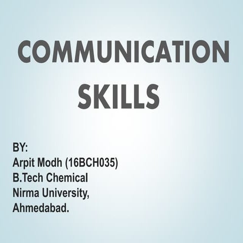 Communication skills