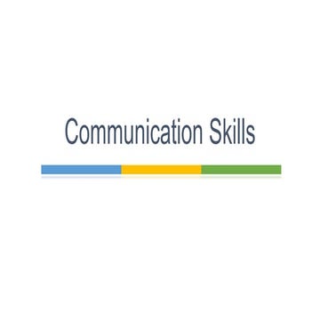 Communication skills