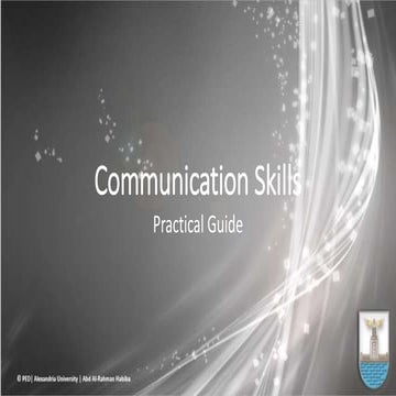 Communication Skills By Abd Al-Rahman Habiba
