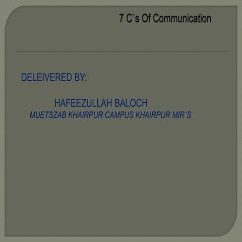 Communication skills