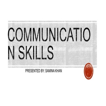 Communication skills 