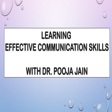 Learning Communication Skills and its advantages!