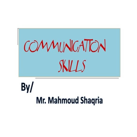 Communication skills at work