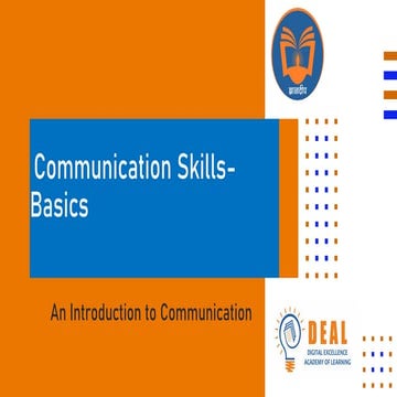 Communication Skills Basics  - Gyaandeep DEAL