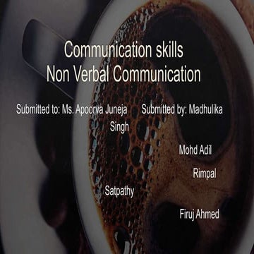Face to face non verbal communication skills 