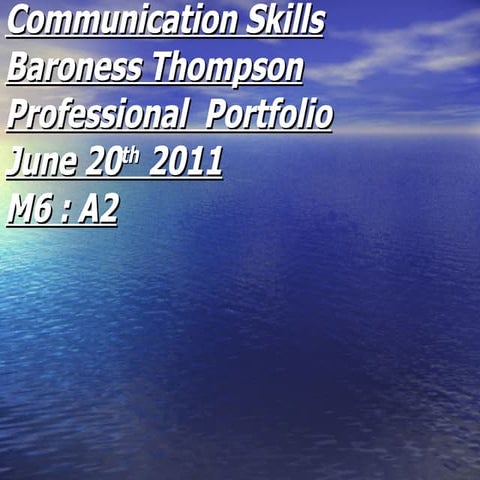 Communication Skills M6 A3