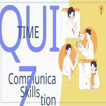 Communication Skills - Test Yourself- MCQS | PPTX