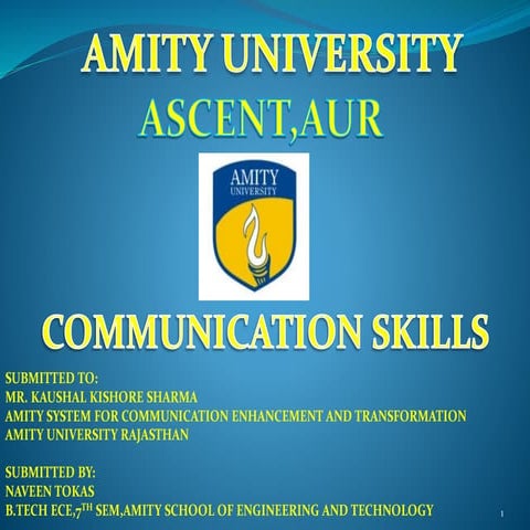 Communication skills ppt by naveen tokas
