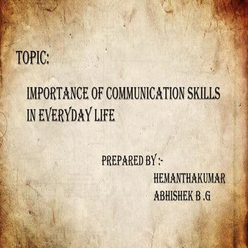 The Importance of Communication Skills in Everyday Life and Career ...