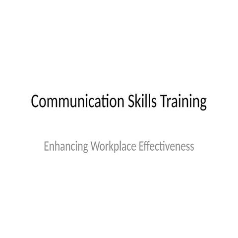 communication_skills_training Presentation