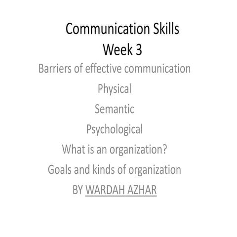 Communication skills week 3