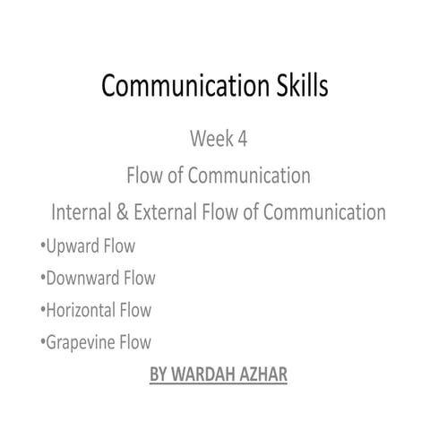 Communication skills week 4