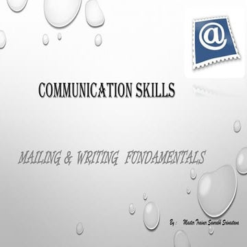 Communication skills written communication | PDF