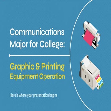 Communications Major for College_ Graphic & Printing Equipment Operation by S...