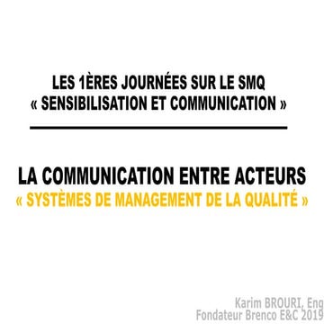 Communication & SMQ | PDF