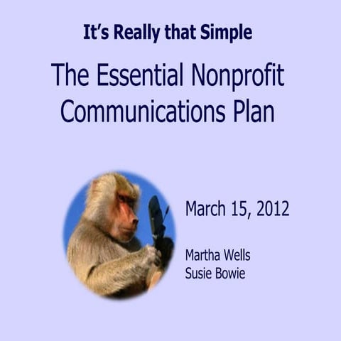 Essential Nonprofit Communications Plan