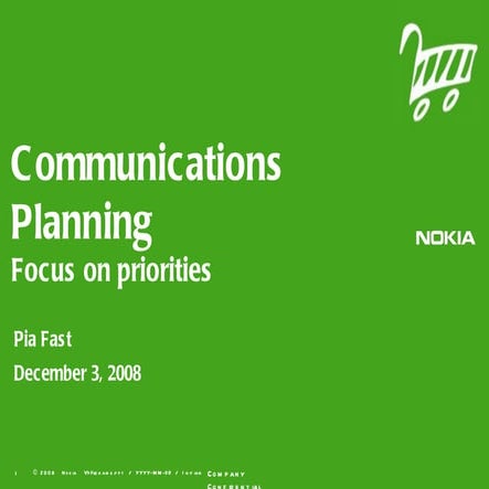 Communications planning