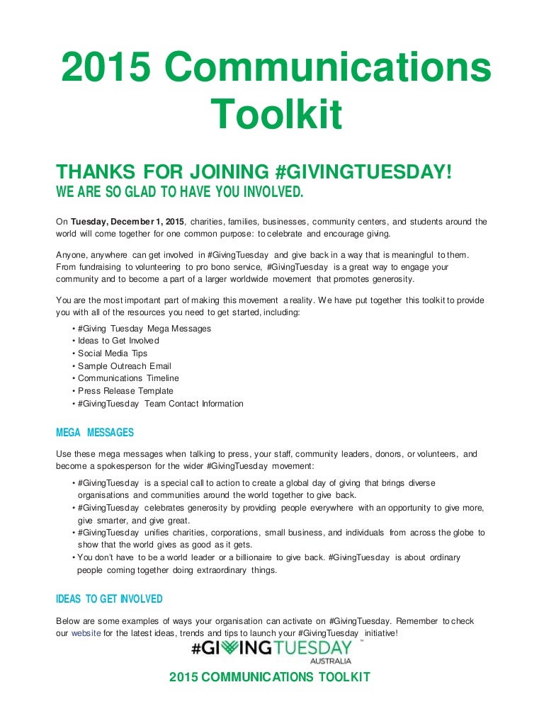 2015 Communications toolkit