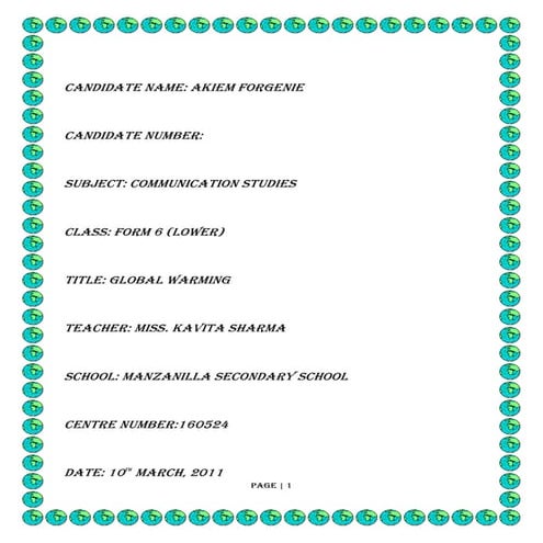 Sample 21Communication studies I.A / S.B.A