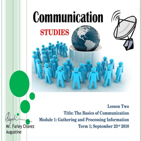 Communication studies lecture 2