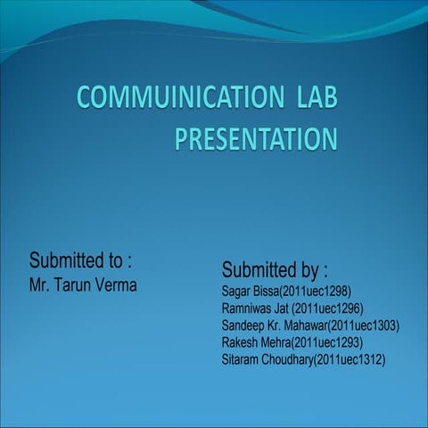 Communication systems