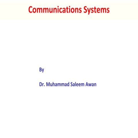 Communication systems v5