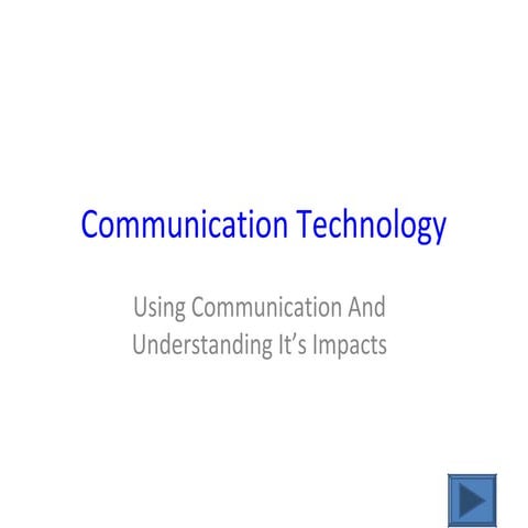 Communication technology web quest