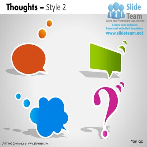 Communication thoughts callouts bubbles 2 power point slides and ppt diagram ...