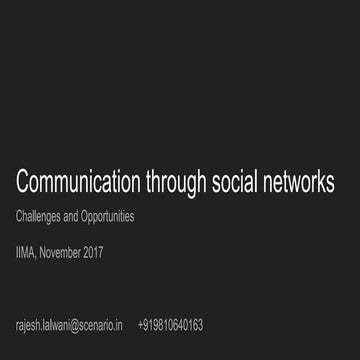 Communication through social networks edited