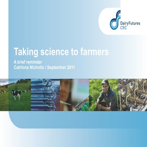 Communicating your science to farmers