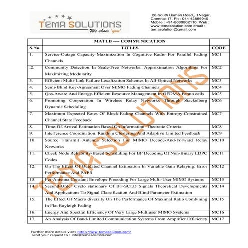 2013-2014 IEEE PROJECTS IN COMMUNICATION