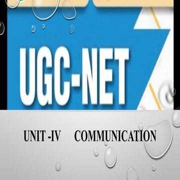 UGC NET- Unit 4: Communication(Teaching and Research Aptitude)