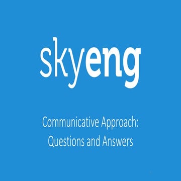 Коммуникативный подход: вопросы и ответы 