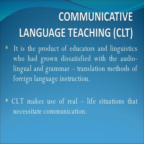 CLT method (TEFL) | PPTX