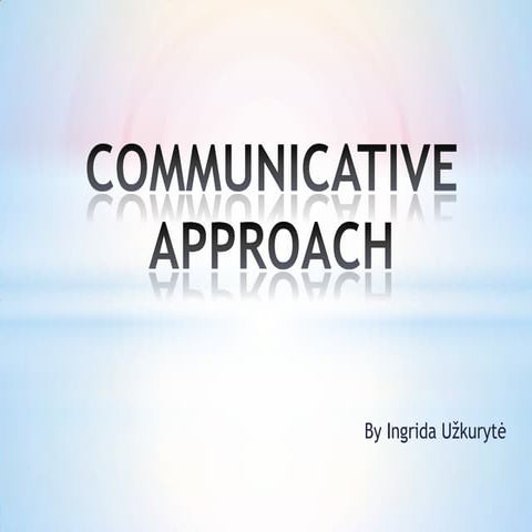 Communicative approach