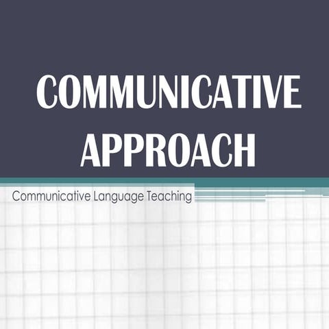 Communicative approach