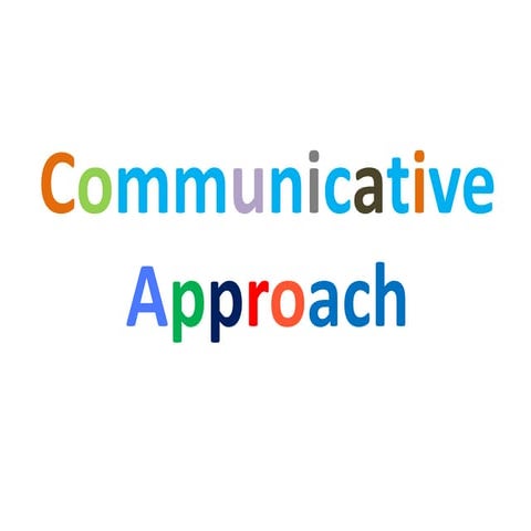 TESOL Pedagogy:  The Communicative Approach