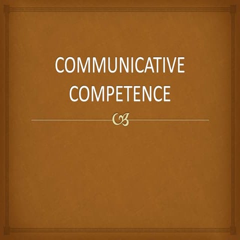 Communicative competence ppt