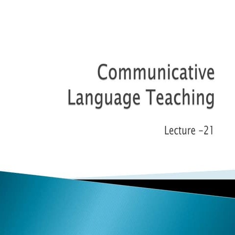 Communicative language teaching