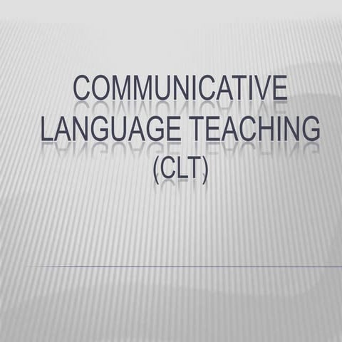 Communicative language teaching