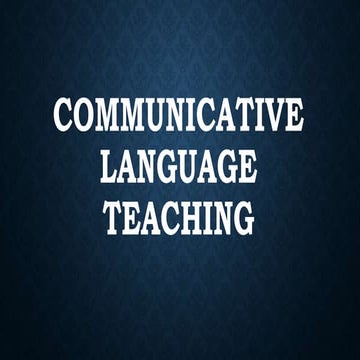 Communicative language teaching