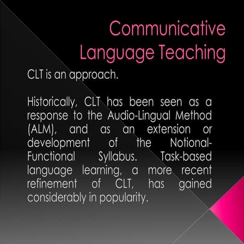 Communicative language teaching 