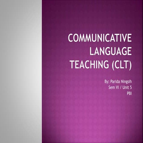 Communicative language teaching (clt)revisi