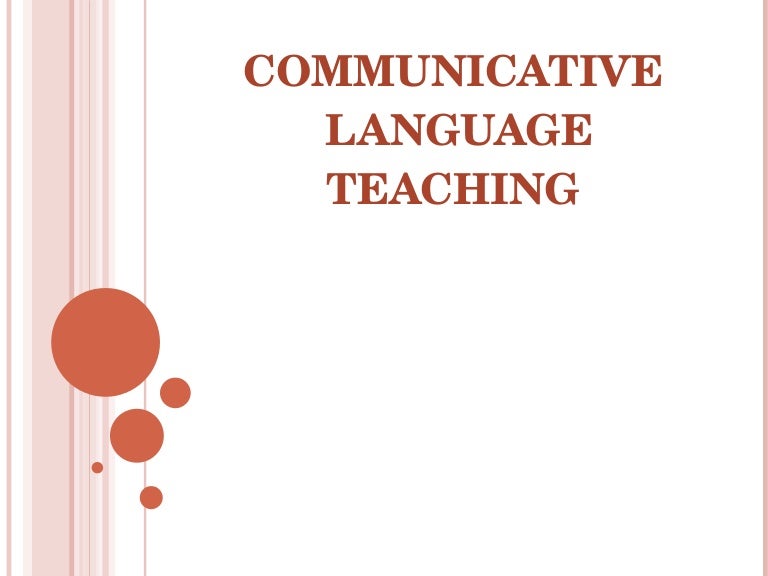 Communicative Language Teaching Method 1 