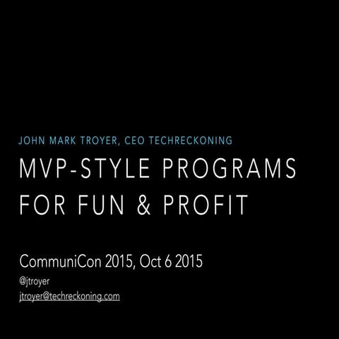 MVP-Style Influencer Programs for Fun & Profit