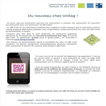 Unitag QR Code generator | PDF
