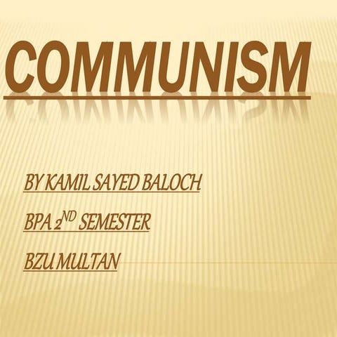 Economic models capitalism, socialism, communism | PPTX