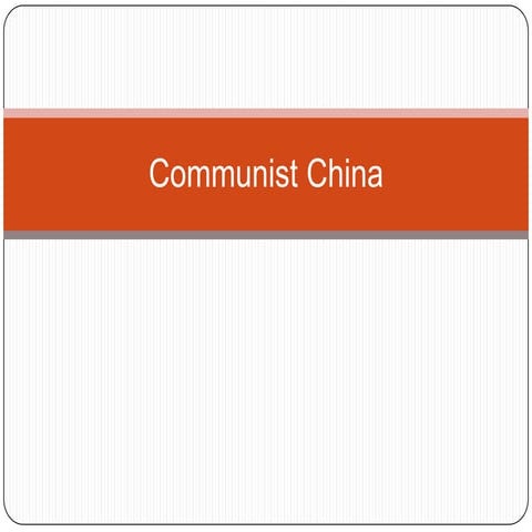 Communist china | PPTX