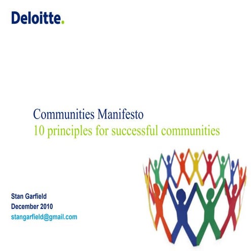 Communities Manifesto