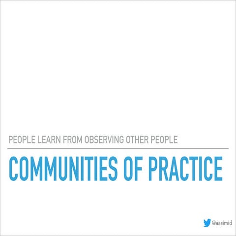 Communities of practice